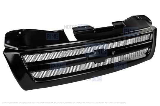 Решетка радиатора из толстого пластика с сеткой для Шевроле Нива до 2009 г.в._1