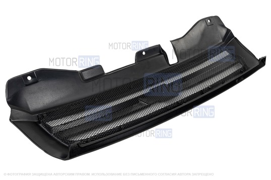 Решетка радиатора из толстого пластика с сеткой для Шевроле Нива до 2009 г.в.