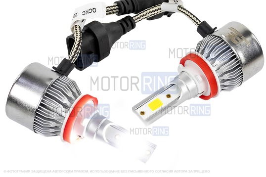 Светодиодные лампы C9 30W 6000K 3800LM H11 для Лада Гранта-Калина, Приора, Ларгус, Икс Рей, Веста, Нива Легенд/Тревел, Шевроле Нива, Датсун_1