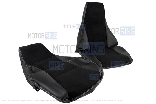 Обивка сидений (не чехлы) экокожа с алькантарой для ВАЗ 2107