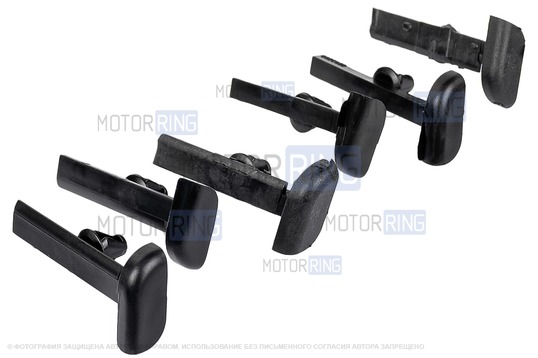 Комплект облицовок уплотнителей опускных стекол (наконечник молдинга) для Лада Калина, Калина 2, Гранта, Гранта FL_1