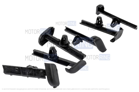 Комплект облицовок уплотнителей опускных стекол (наконечник молдинга) для Лада Калина, Калина 2, Гранта, Гранта FL