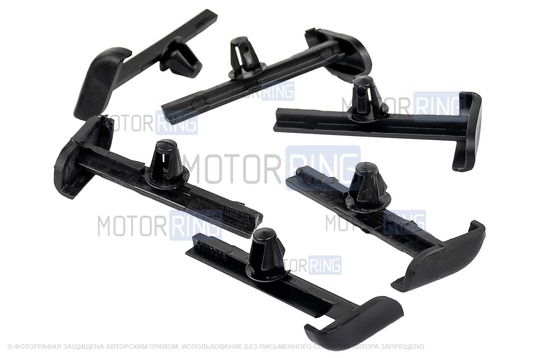 Комплект облицовок уплотнителей опускных стекол (наконечник молдинга) для Лада Калина, Калина 2, Гранта, Гранта FL