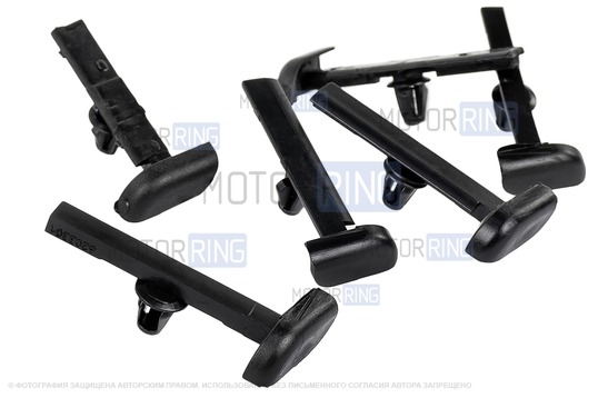 Комплект облицовок уплотнителей опускных стекол (наконечник молдинга) для Лада Калина, Калина 2, Гранта, Гранта FL