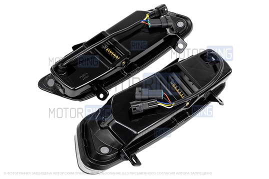 Двухцветные диодные ПТФ Sal-Man 50W 7000lux с ДХО для Фольксваген Поло 5 с 2015 г.в.