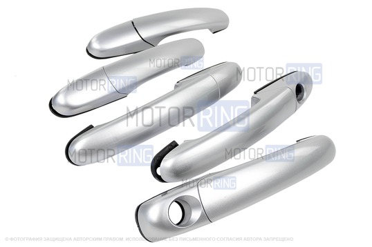 Наружные евроручки дверей Тюн-Авто окрашенные в цвет Снежная королева (690) для Шевроле Нива, Лада Нива Тревел_1