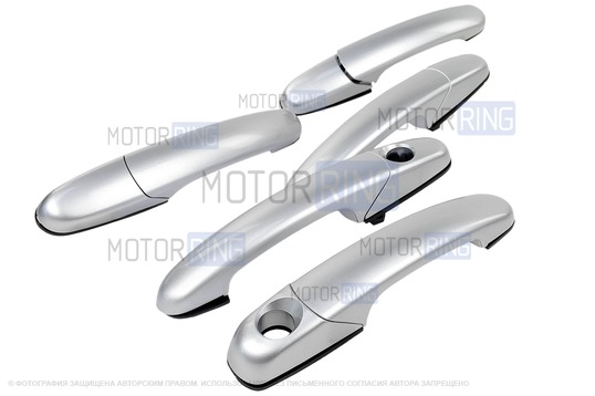 Наружные евроручки дверей Тюн-Авто окрашенные в цвет Снежная королева (690) для Шевроле Нива, Лада Нива Тревел