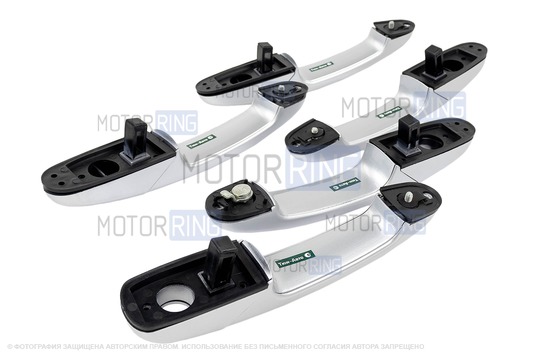 Наружные евроручки дверей Тюн-Авто окрашенные в цвет Снежная королева (690) для Шевроле Нива, Лада Нива Тревел