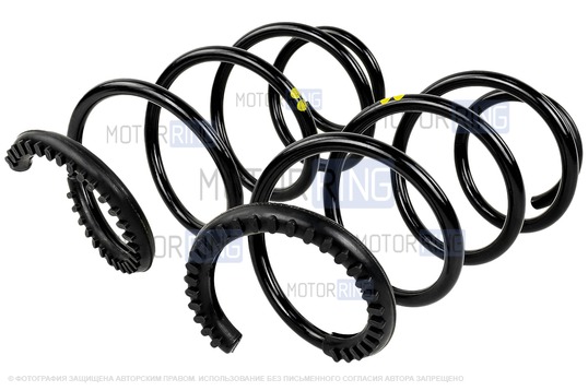 Пружины передней подвески AutoProduct под Sport с занижением 40мм и шумоизолятором для Лада Веста_1