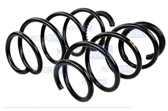 Пружины передней подвески AutoProduct под Sport с занижением 40мм и шумоизолятором для Лада Веста