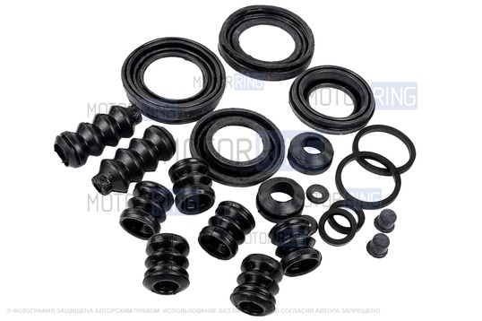 Ремкомплект задних дисковых тормозов Дизайн Сервис для ВАЗ 2108-21099, ВАЗ 2110-2112, 2113-2115, Лада Приора, Калина, Гранта без АБС_1