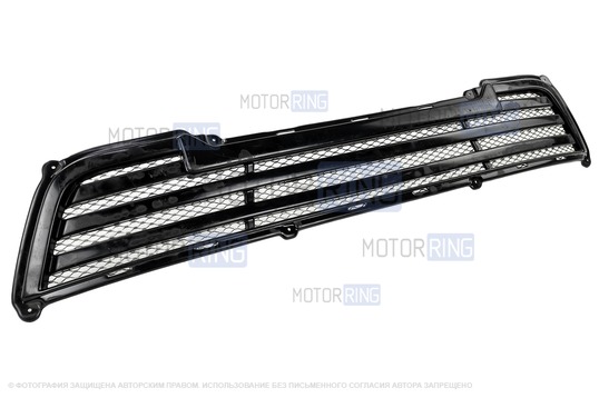 Вставка с сеткой в передний бампер 2191 образца от 2014 года для Лада Гранта 2014-2018 г.в._1