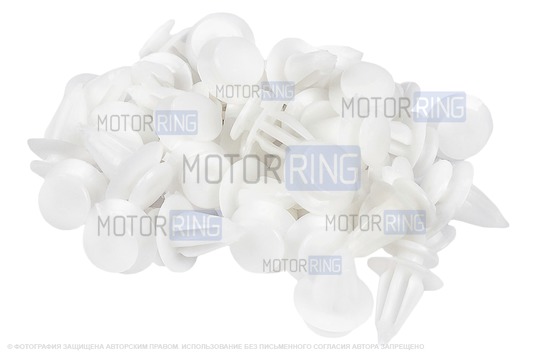 Заводские пистоны Ежики (40 шт) обивок дверей салона для Лада Приора 2, Калина 2, Гранта_1