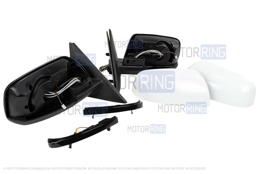 Механические боковые зеркала АТП нового образца с обогревом и повторителем Плазма для Лада Приора_1