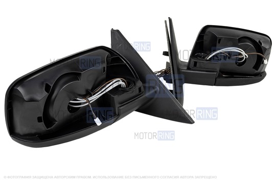 Механические боковые зеркала АТП нового образца с обогревом и повторителем Плазма для Лада Приора