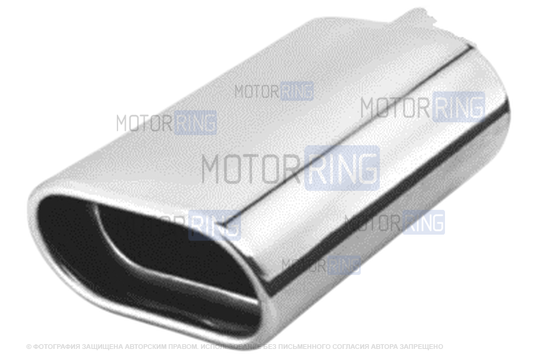 Овальная насадка глушителя Sal-Man HJ-US0061 d122х69ммиз нержавеющий стали_1