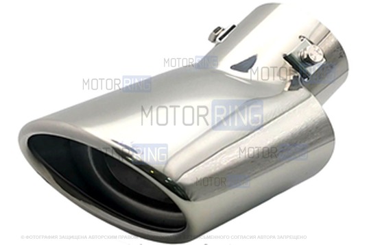 Овальная насадка глушителя Sal-Man HJ-423 Small d60мм из нержавеющий стали_1