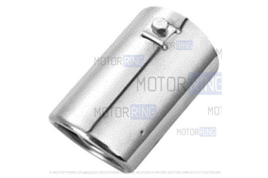 Круглая насадка глушителя Sal-Man HJ-613 d63мм из нержавеющий стали_1