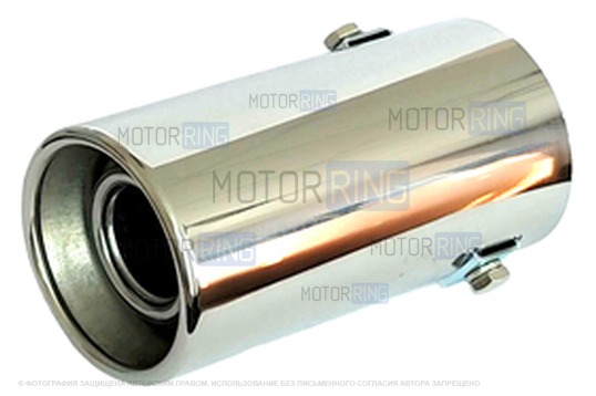 Круглая насадка глушителя Sal-Man HJ-6051 d63мм из нержавеющий стали_1