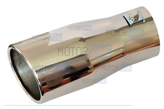 Круглая насадка глушителя Sal-Man HJ-611 d75мм из нержавеющий стали_1