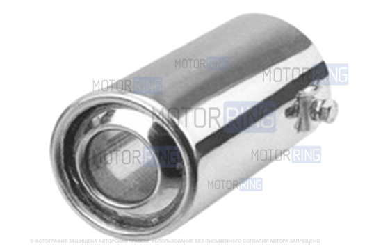 Круглая насадка глушителя Sal-Man HJ-605 d63мм из нержавеющий стали_1