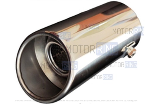 Круглая насадка глушителя Sal-Man HJ-6021 d63мм из нержавеющий стали_1