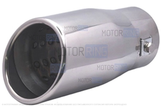 Круглая насадка глушителя из нержавеющий стали Sal-Man HJ-889 d78мм со скосом_1