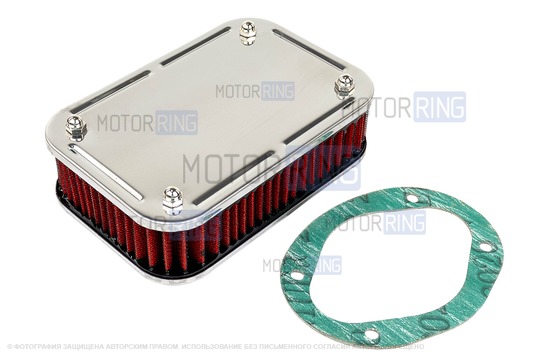 Фильтр нулевого сопротивления красный для карбюраторных ВАЗ 2101-2107, 2108-21099, 2110-2112, 2113-2115, Лада 4х4 (Нива), Ока_1