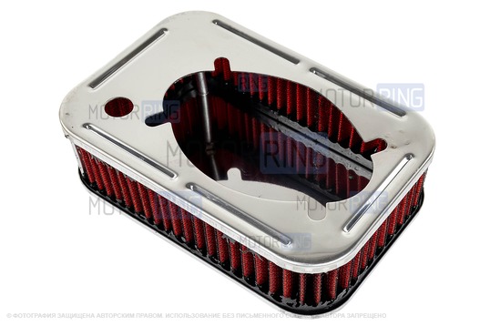 Фильтр нулевого сопротивления красный для карбюраторных ВАЗ 2101-2107, 2108-21099, 2110-2112, 2113-2115, Лада 4х4 (Нива), Ока