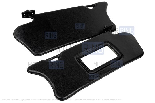 Черные солнцезащитные козырьки с зеркалом для ВАЗ 2110-2112_1