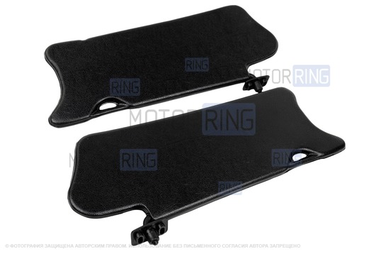 Черные солнцезащитные козырьки с зеркалом для ВАЗ 2110-2112