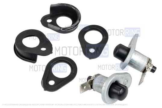 Комплект выключателей (концевиков) салонного освещения на 2 двери для ВАЗ 2108, 21123, 2113, 3-дверных Лада 4х4, Нива Легенд, Приора Купе, Ока