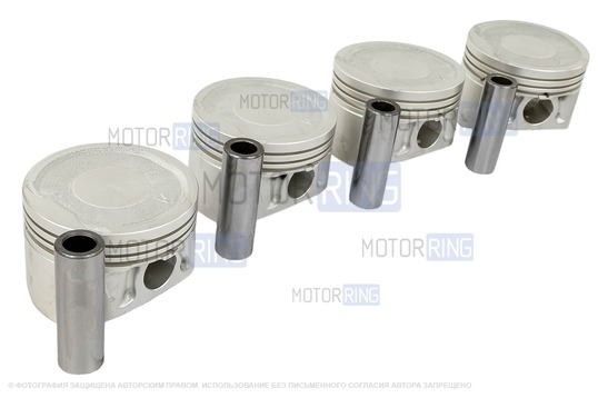 Поршни с пальцами BESTAUTO (79,5мм) для Лада Ларгус, Renault, Nissan Almera с двигателем K4M