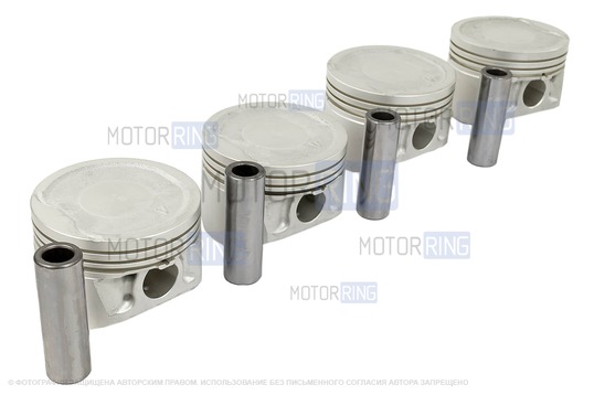 Поршни с пальцами BESTAUTO (80,0мм) для Лада Ларгус, Renault, Nissan Almera с двигателем K4M
