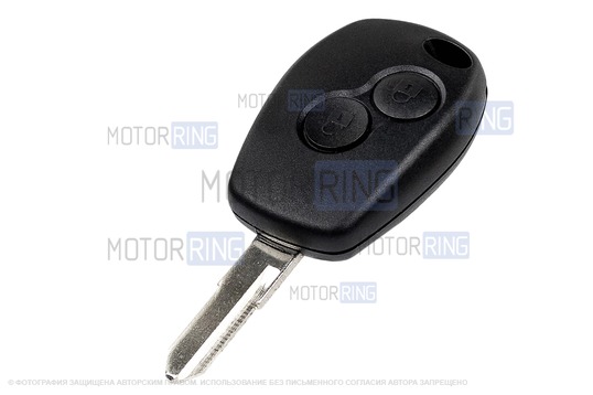 Корпус ключа зажигания BYSUN PARTS без чипа (пустой) с резиновыми кнопками и жалом для Лада Ларгус_1