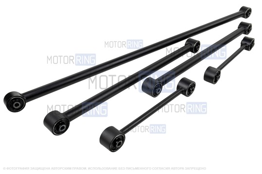 Комплект усиленных реактивных тяг (штанг) задней подвески Урбан Avtostandart для 3-дверных Лада 4х4, Нива Легенд_1