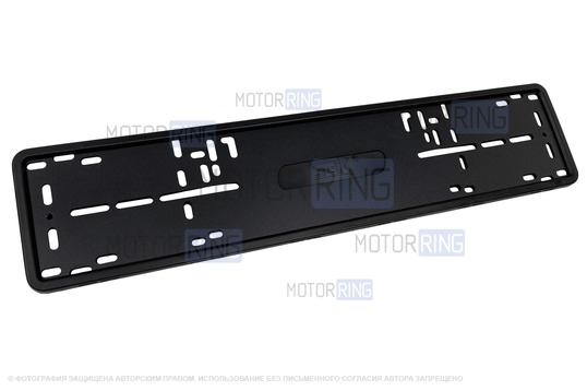 Силиконовые черные рамки номеров SAK со стальной подложкой