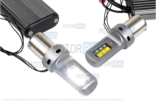 Светодиодные лампы с цоколем 1156 (P21W) с обманкой для стоп-сигналов с функцией поворотника_1