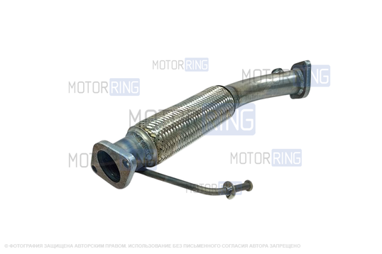 Труба приемная GTS с виброкомпенсатором для Kia Rio, Hyundai Solaris до 2015 г.в._1