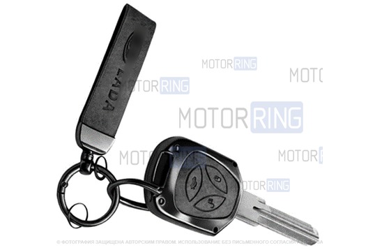 Алюминиевый чехол ключа Sal-Man с брелоком (черный) для Лада Приора, Калина, Калина 2, Гранта, Гранта FL до 2019 г.в. и с 2023 г.в., Датсун_1