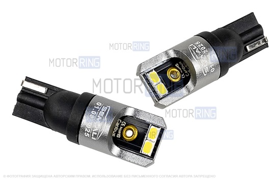 Светодиодные лампы габаритов SEM-ALI T10 W5W (2w) с обманкой