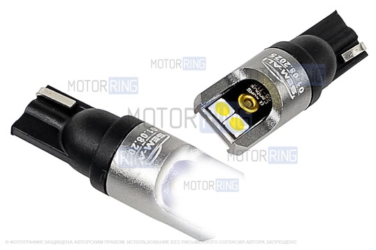 Светодиодные лампы габаритов SEM-ALI T10 W5W (5w) с обманкой_1