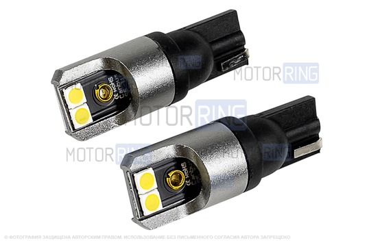 Светодиодные лампы габаритов SEM-ALI T10 W5W (5w) с обманкой