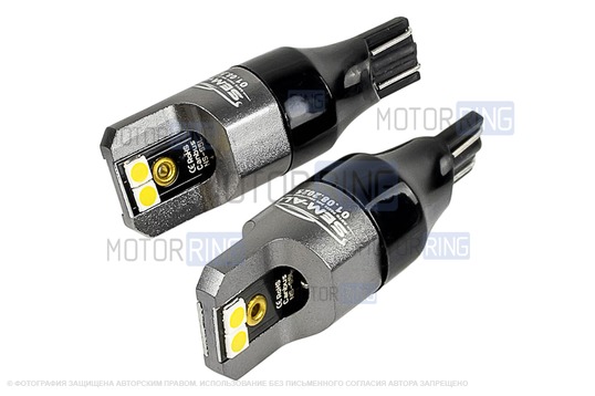 Светодиодные лампы габаритов SEM-ALI T15 W16W (5w) с обманкой
