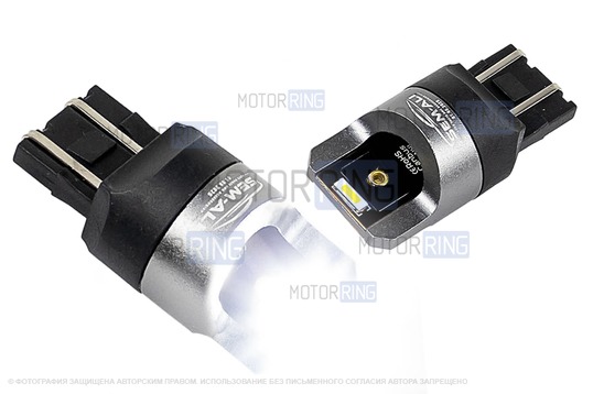 Светодиодные лампы ДХО SEM-ALI 7443 (10w) с обманкой для Лада Веста, Гранта, Renault_1