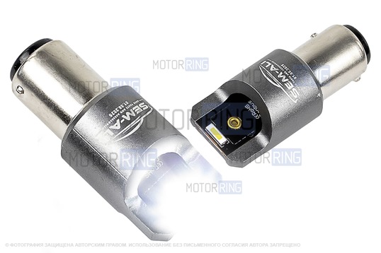 Светодиодные лампы габаритов SEM-ALI 1157 (10w) с обманкой для ВАЗ 2113-2115, Лада Гранта, Ларгус, Веста, Икс Рей_1