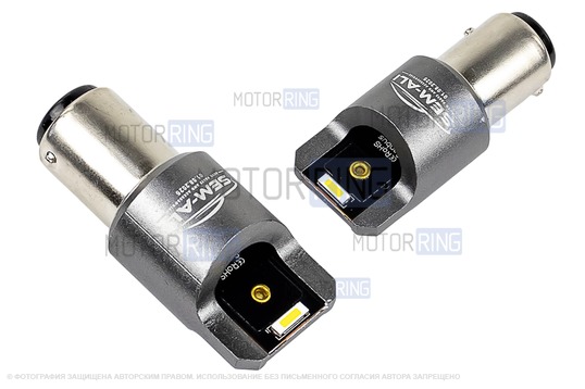 Светодиодные лампы габаритов SEM-ALI 1157 (10w) с обманкой для ВАЗ 2113-2115, Лада Гранта, Ларгус, Веста, Икс Рей