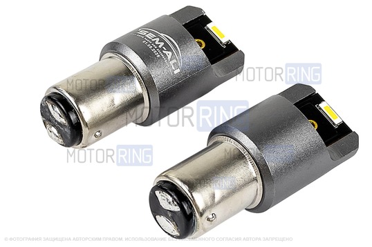 Светодиодные лампы габаритов SEM-ALI 1157 (10w) с обманкой для ВАЗ 2113-2115, Лада Гранта, Ларгус, Веста, Икс Рей