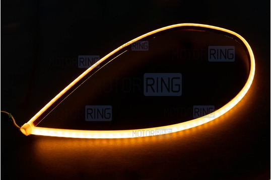 Гибкая круговая светодиодная лента ДХО Sal-Man 60см бело-желтая с повторителем поворотника универсальная