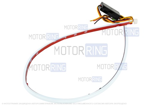 Гибкая круговая светодиодная лента ДХО Sal-Man 60см бело-желтая с повторителем поворотника универсальная